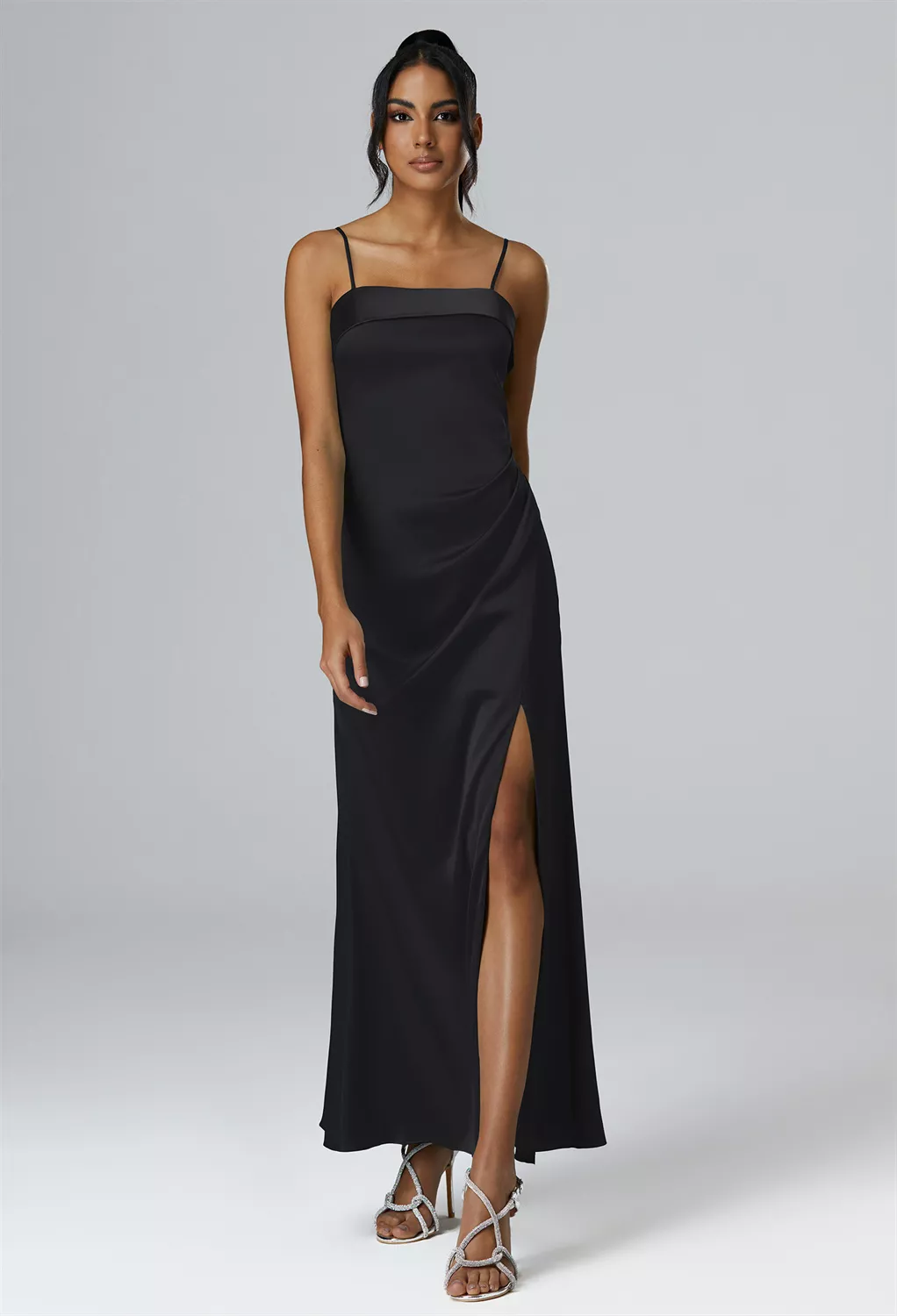 AW Ritenuto Black Metallic  Beach Wedding Guest Dresses